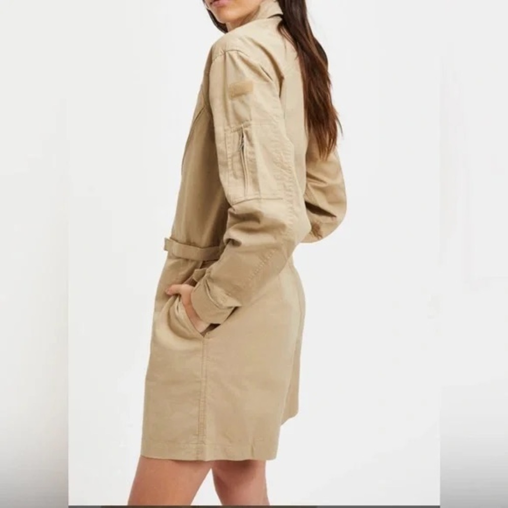 Good American Flight Jumpsuit Khaki Brown Women’s Size 0 NWT! - Picture 3 of 11